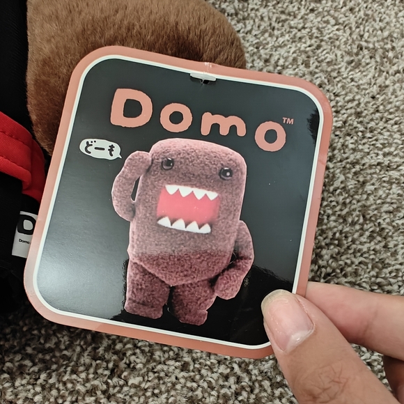 Giant Rare NWT Y2K Domo-kun Stuffed Plush Black Karate Kung Fu Martial Arts 16" - Picture 4 of 4